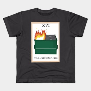 The Dumpster Fire Tarot Card Kids T-Shirt